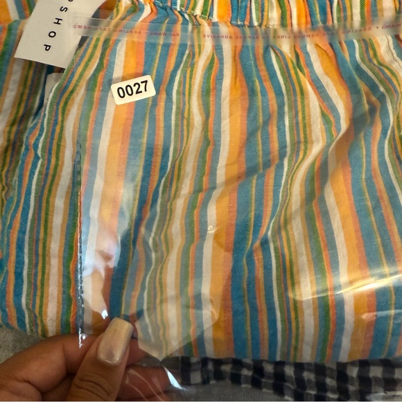 Topshop Multicolor Striped High Waist Shorts - Picture 5 of 5